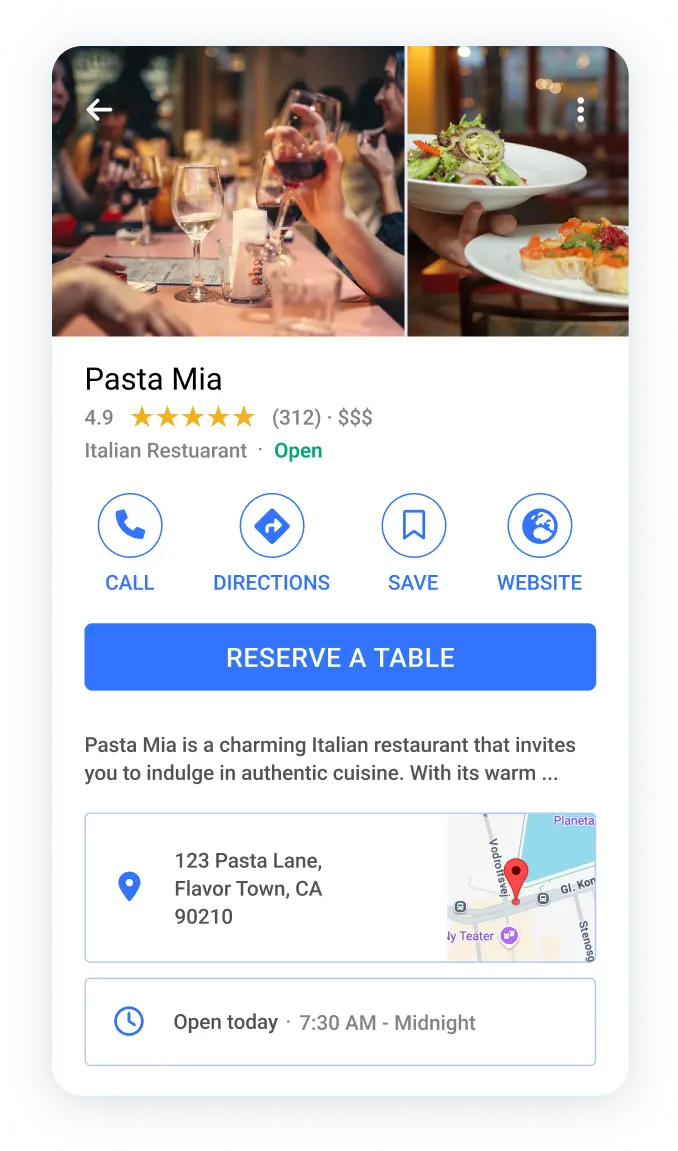 Reserve With Google